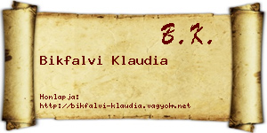 Bikfalvi Klaudia névjegykártya
